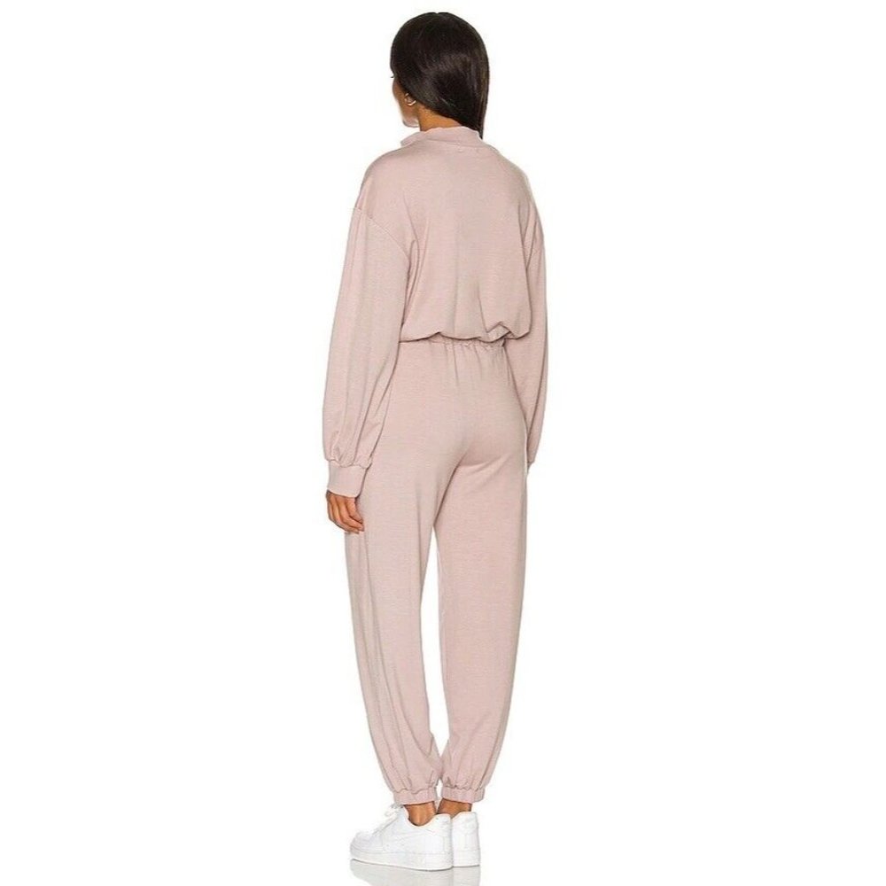 Lovers and Friends Emily Jumpsuit Bark Beige Long Sleeve - Picture 3 of 7